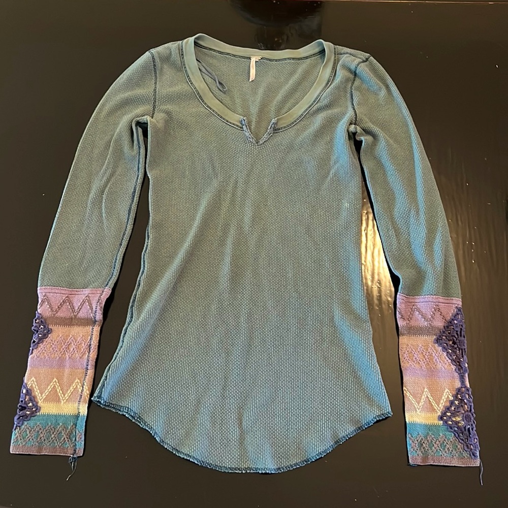 Free People Waffle Knit Sz M